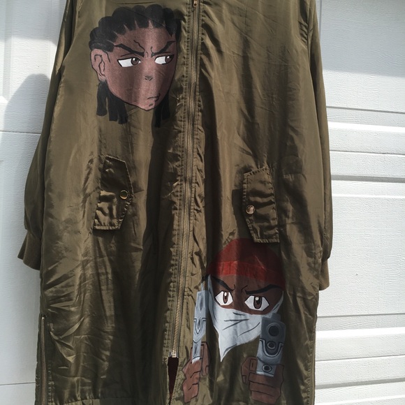 Custom trench puffer Jacket Boondocks - Picture 1 of 2
